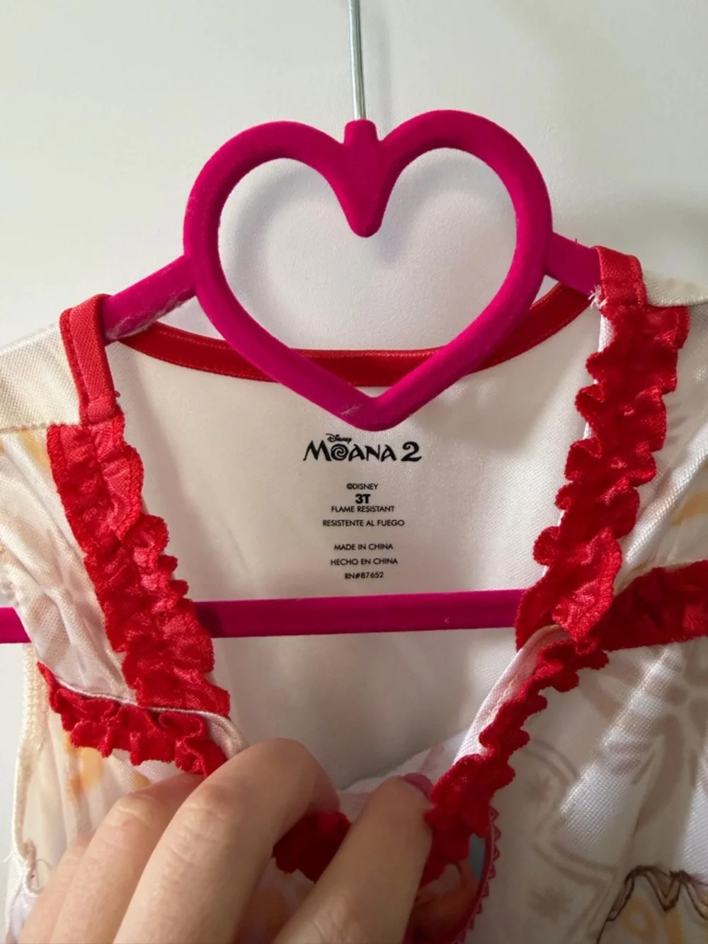 Disney Red and Cream Moana-Style Girls Costume Dress - Picture 3 of 5